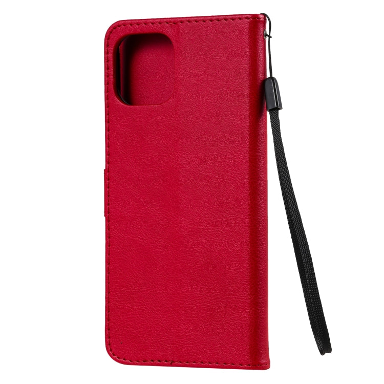 For Xiaomi Mi 11 Lite Solid Color Horizontal Flip Protective Leather Case with Holder & Card Slots & Wallet & Photo Frame & Lanyard