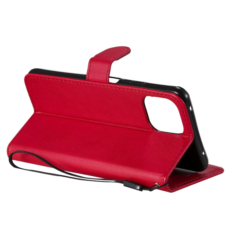 For Xiaomi Mi 11 Lite Solid Color Horizontal Flip Protective Leather Case with Holder & Card Slots & Wallet & Photo Frame & Lanyard