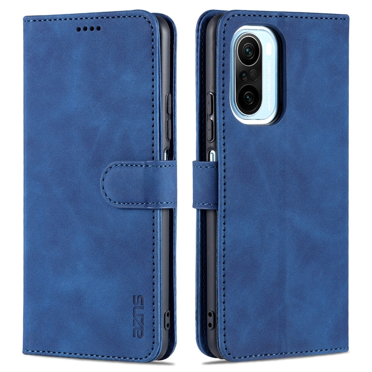 For Xiaomi Poco F3 AZNS Skin Feel Calf Texture Horizontal Flip Leather Case with Card Slots & Holder & Wallet
