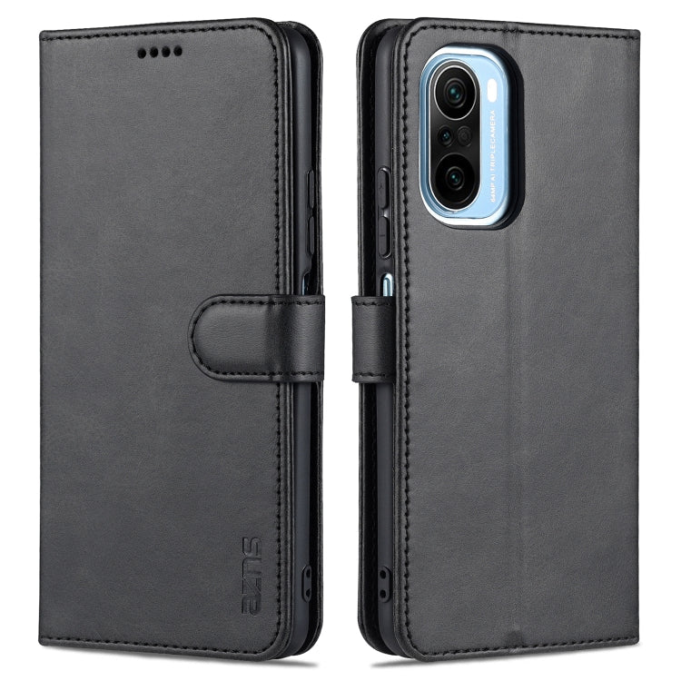 For Xiaomi Poco F3 AZNS Skin Feel Calf Texture Horizontal Flip Leather Case with Card Slots & Holder & Wallet