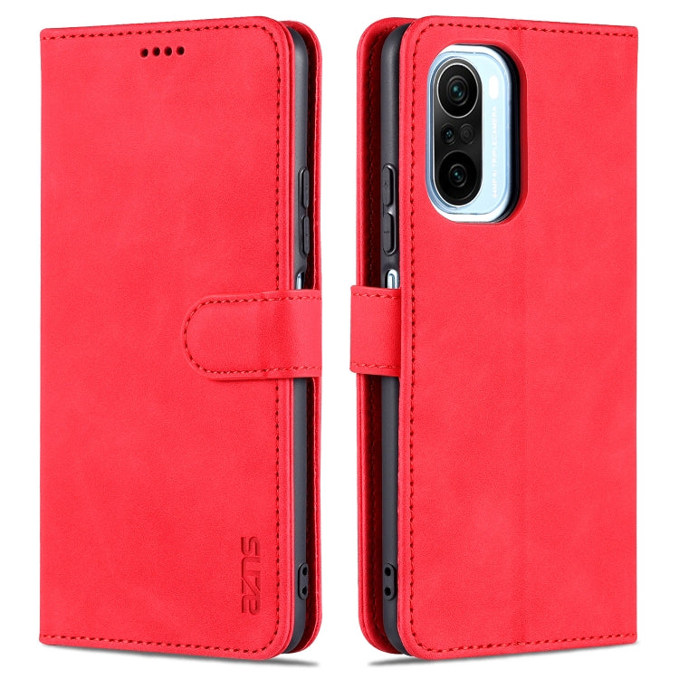 For Xiaomi Poco F3 AZNS Skin Feel Calf Texture Horizontal Flip Leather Case with Card Slots & Holder & Wallet