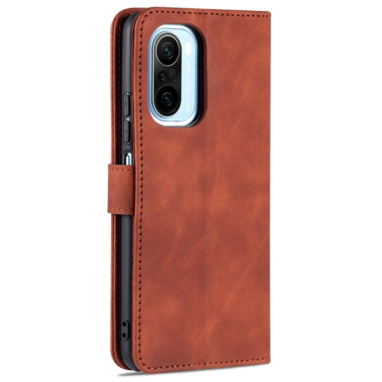 For Xiaomi Poco F3 AZNS Skin Feel Calf Texture Horizontal Flip Leather Case with Card Slots & Holder & Wallet