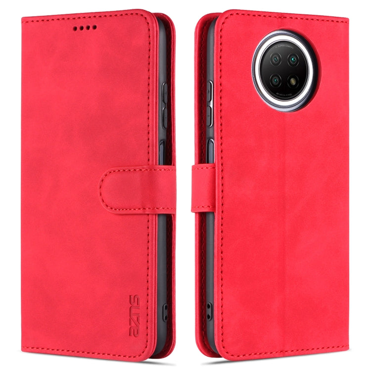 For Xiaomi Redmi Note 9 5G AZNS Skin Feel Calf Texture Horizontal Flip Leather Case with Card Slots & Holder & Wallet