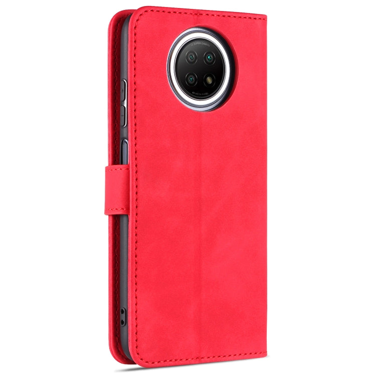 For Xiaomi Redmi Note 9 5G AZNS Skin Feel Calf Texture Horizontal Flip Leather Case with Card Slots & Holder & Wallet