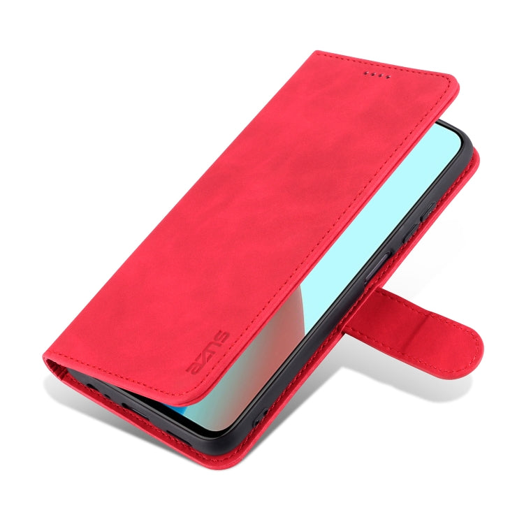 For Xiaomi Redmi Note 9 5G AZNS Skin Feel Calf Texture Horizontal Flip Leather Case with Card Slots & Holder & Wallet