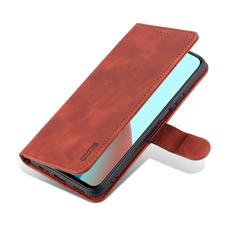 For Xiaomi Redmi Note 9 5G AZNS Skin Feel Calf Texture Horizontal Flip Leather Case with Card Slots & Holder & Wallet