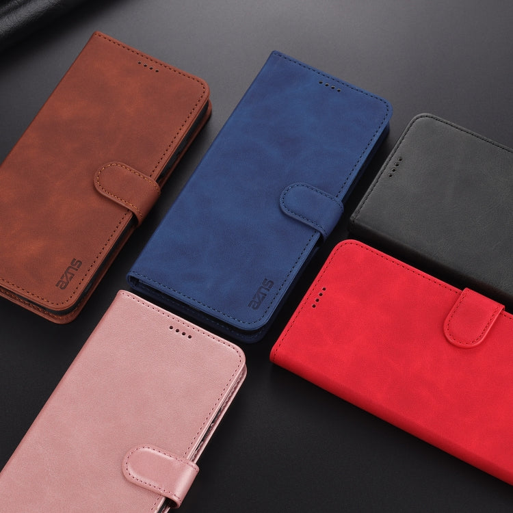 For Xiaomi Redmi Note 9 5G AZNS Skin Feel Calf Texture Horizontal Flip Leather Case with Card Slots & Holder & Wallet