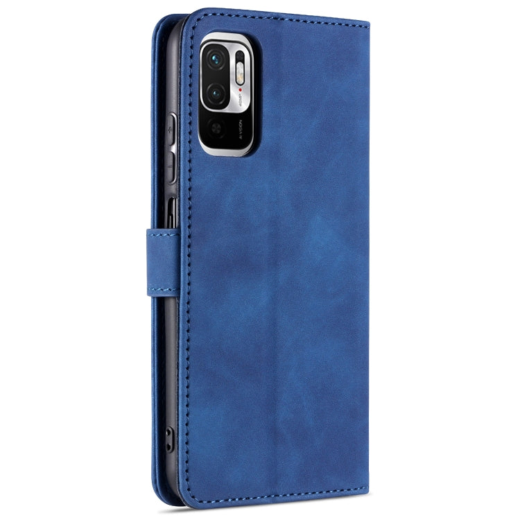 For Xiaomi Redmi Note 10 5G AZNS Skin Feel Calf Texture Horizontal Flip Leather Case with Card Slots & Holder & Wallet