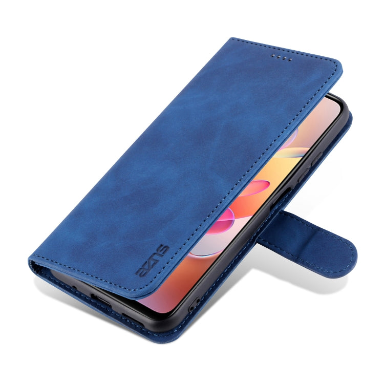 For Xiaomi Redmi Note 10 5G AZNS Skin Feel Calf Texture Horizontal Flip Leather Case with Card Slots & Holder & Wallet