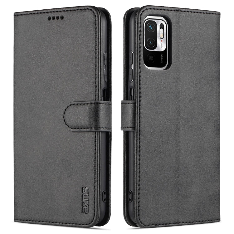 For Xiaomi Redmi Note 10 5G AZNS Skin Feel Calf Texture Horizontal Flip Leather Case with Card Slots & Holder & Wallet