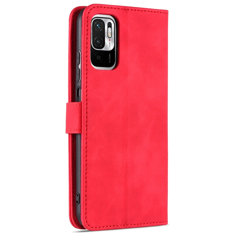 For Xiaomi Redmi Note 10 5G AZNS Skin Feel Calf Texture Horizontal Flip Leather Case with Card Slots & Holder & Wallet
