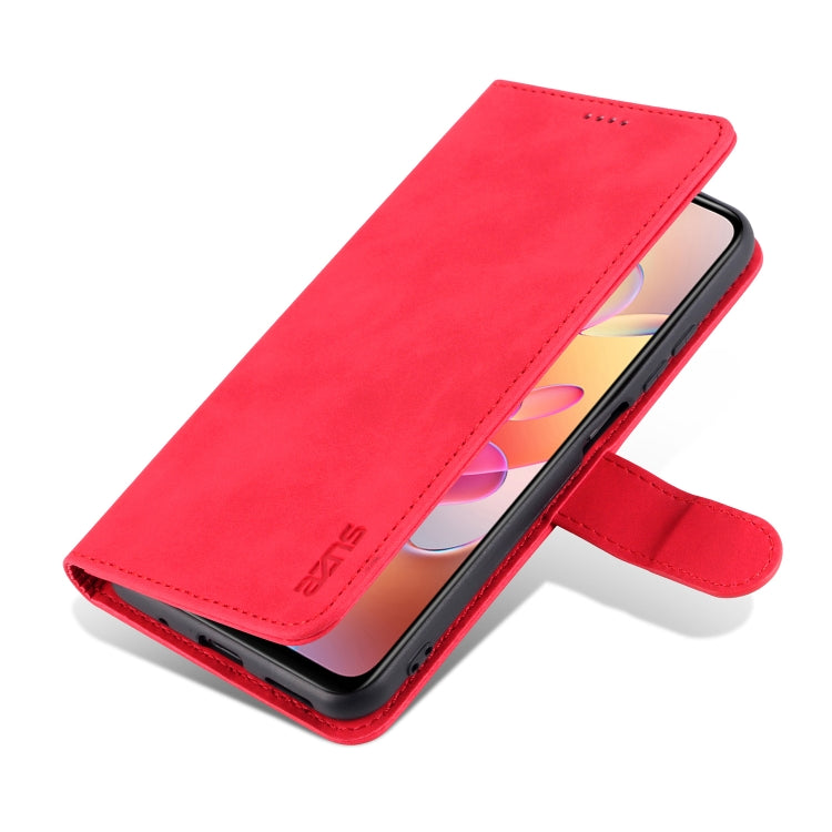 For Xiaomi Redmi Note 10 5G AZNS Skin Feel Calf Texture Horizontal Flip Leather Case with Card Slots & Holder & Wallet