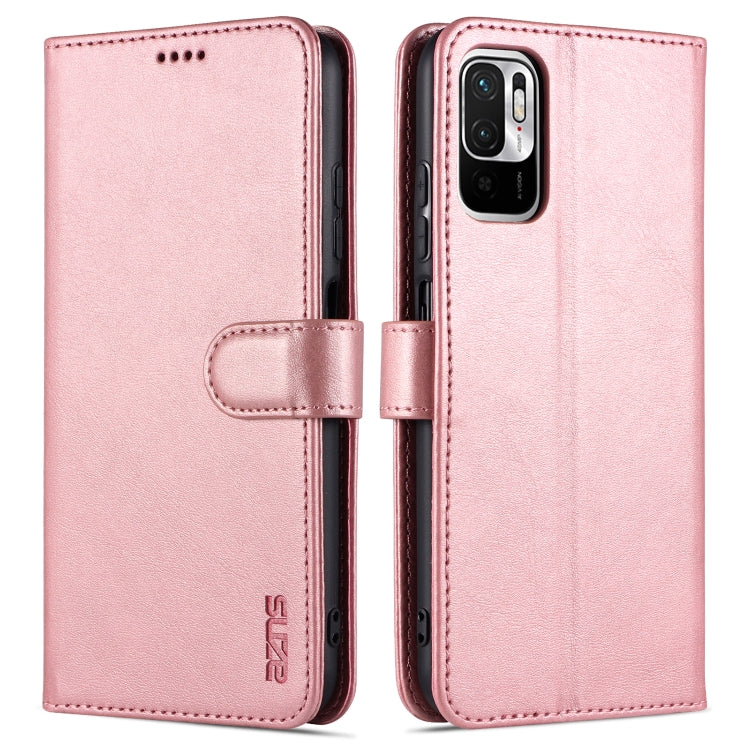 For Xiaomi Redmi Note 10 5G AZNS Skin Feel Calf Texture Horizontal Flip Leather Case with Card Slots & Holder & Wallet