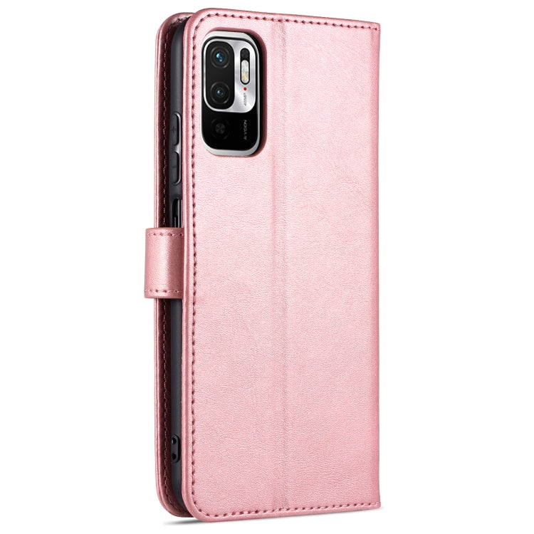 For Xiaomi Redmi Note 10 5G AZNS Skin Feel Calf Texture Horizontal Flip Leather Case with Card Slots & Holder & Wallet
