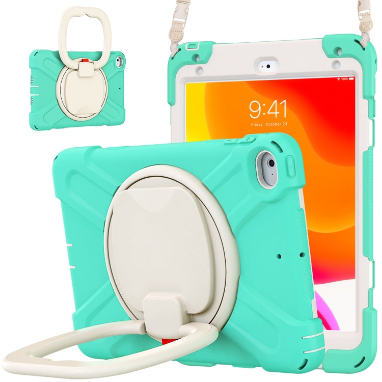 Pure Color Silicone + PC Protective Case with Holder & Shoulder Strap For iPad mini 5 / 4