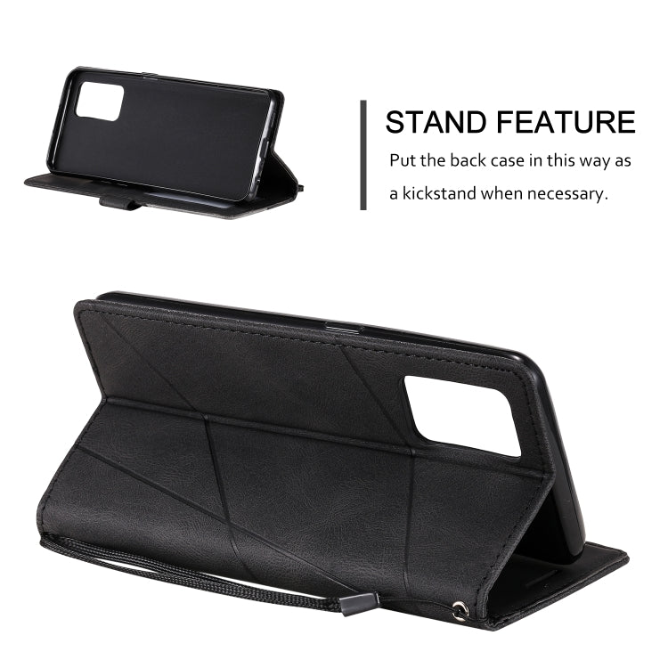 For OPPO A74 4G / F19 Skin Feel Splicing Horizontal Flip Leather Case with Holder & Card Slots & Wallet & Photo Frame