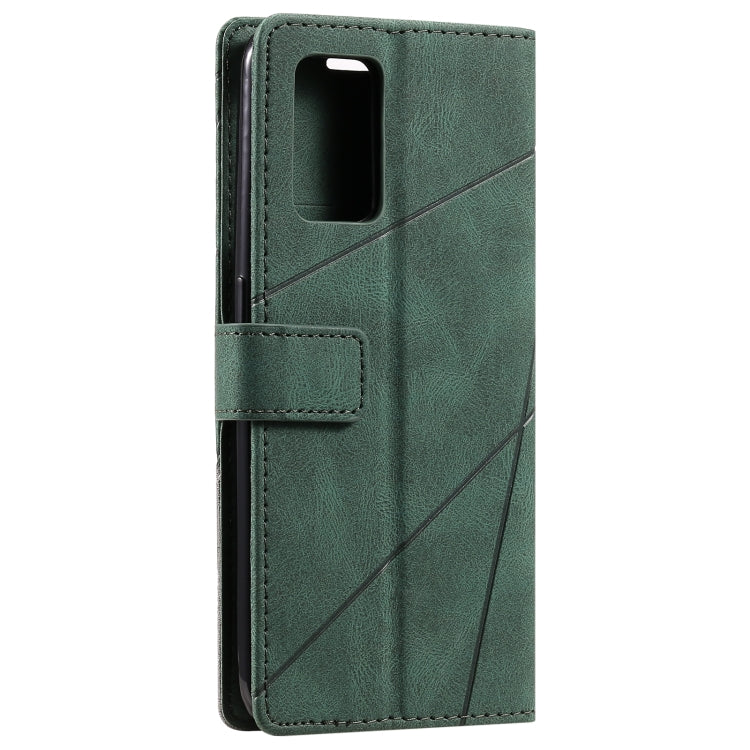 For OPPO A74 4G / F19 Skin Feel Splicing Horizontal Flip Leather Case with Holder & Card Slots & Wallet & Photo Frame