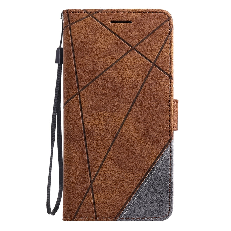 For OPPO A74 4G / F19 Skin Feel Splicing Horizontal Flip Leather Case with Holder & Card Slots & Wallet & Photo Frame