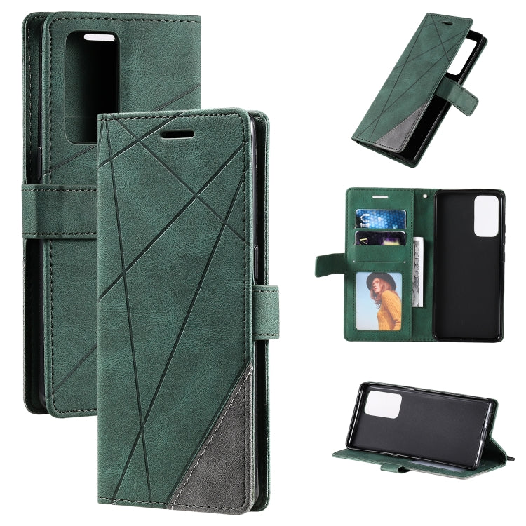 For OPPO Reno6 Pro+ 5G Skin Feel Splicing Horizontal Flip Leather Case with Holder & Card Slots & Wallet & Photo Frame
