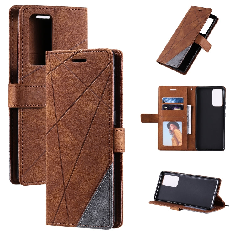 For OPPO Reno6 Pro+ 5G Skin Feel Splicing Horizontal Flip Leather Case with Holder & Card Slots & Wallet & Photo Frame