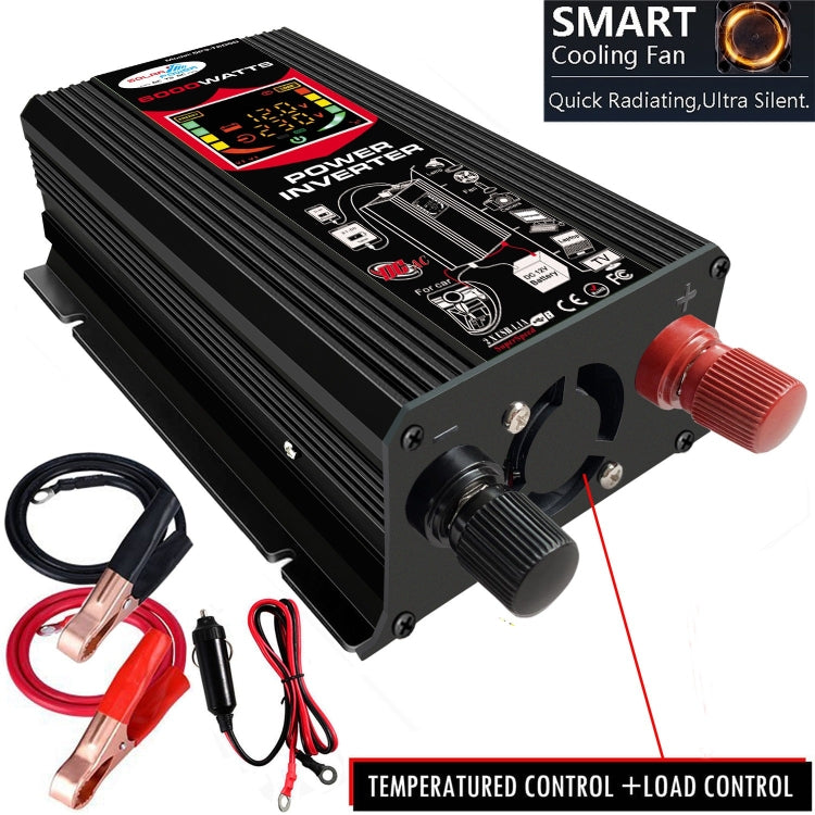 Tang III Generation 12V to 220V 6000W Car Power Inverter with LCD Display & Dual USB