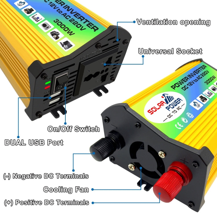 Legend I Generation DC12V to AC110V 3000W Car Power Inverter