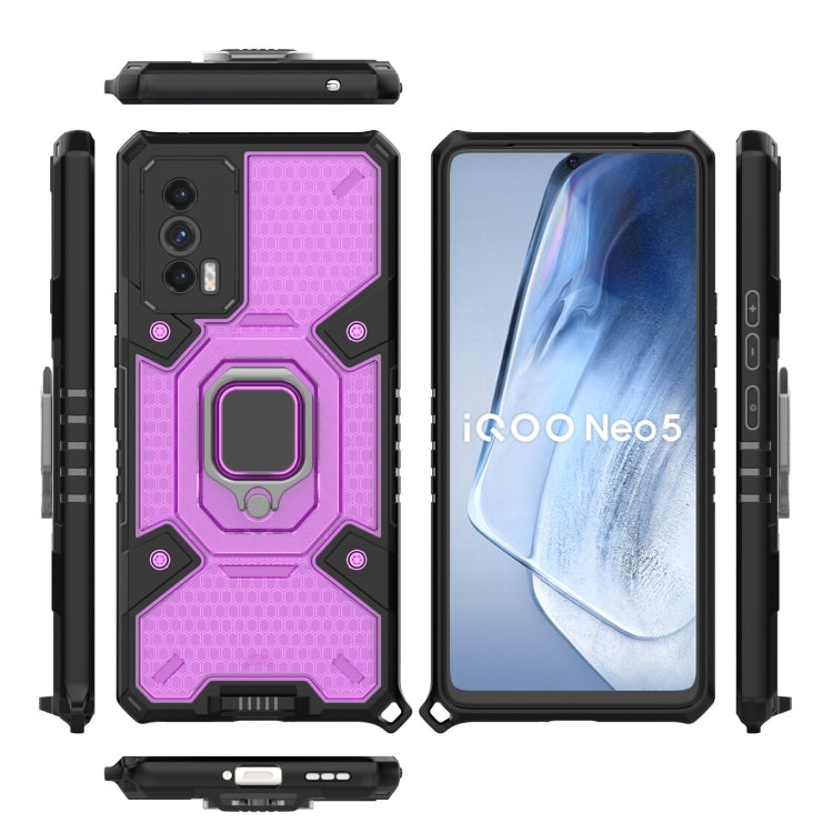 For vivo iQOO Neo5 Space PC+TPU Ring Holder Protective Case