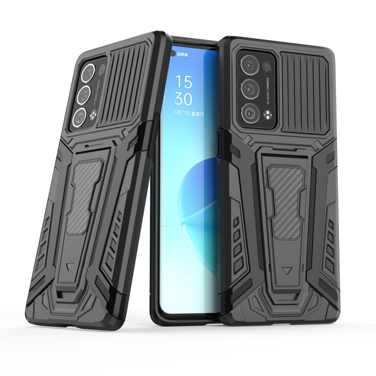 For OPPO Reno6 Pro+ 5G War Chariot Series Armor All-inclusive Shockproof PC + TPU Protective Case with Invisible Holder