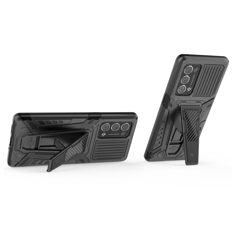 For OPPO Reno6 Pro+ 5G War Chariot Series Armor All-inclusive Shockproof PC + TPU Protective Case with Invisible Holder