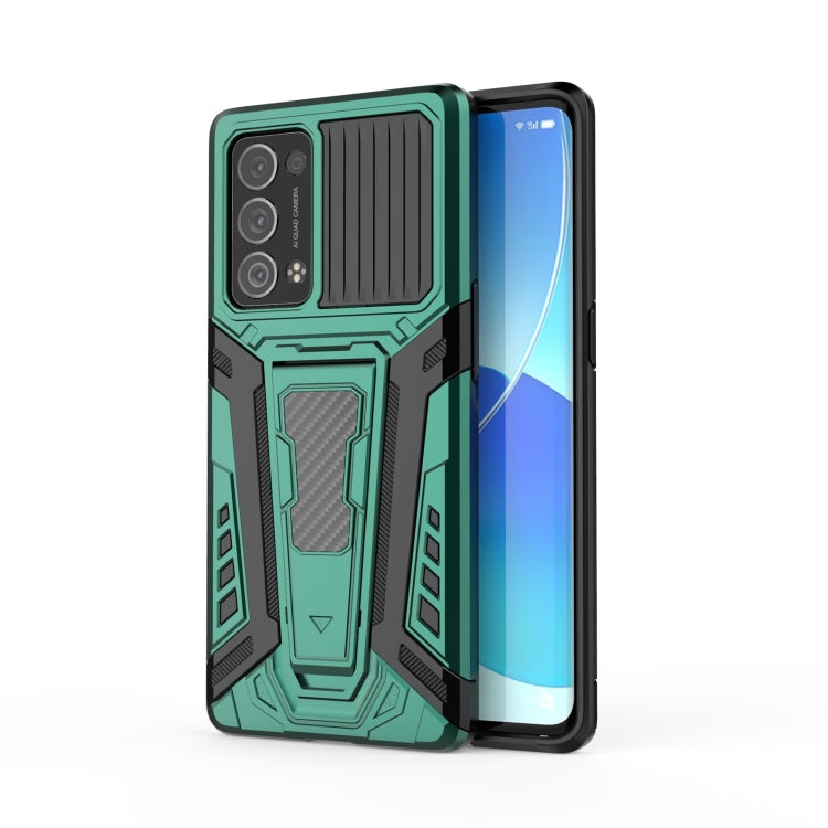 For OPPO Reno6 Pro+ 5G War Chariot Series Armor All-inclusive Shockproof PC + TPU Protective Case with Invisible Holder