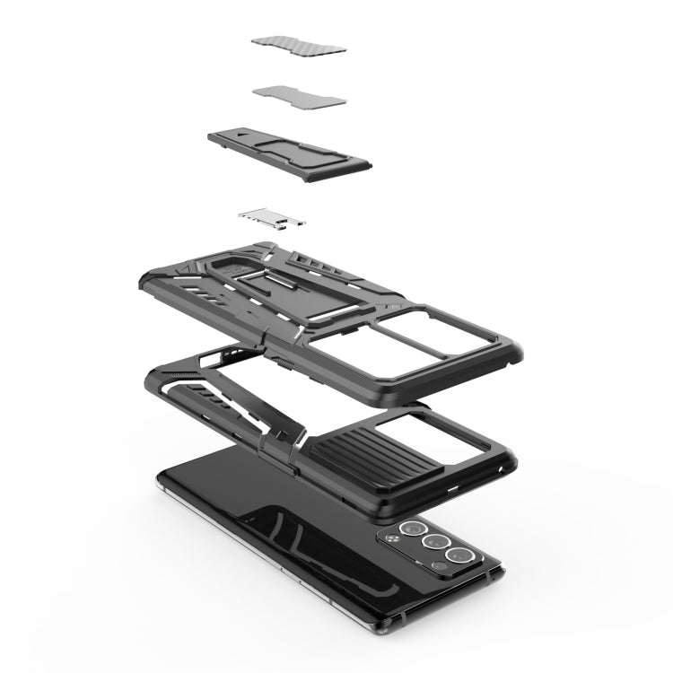 For OPPO Reno6 Pro+ 5G War Chariot Series Armor All-inclusive Shockproof PC + TPU Protective Case with Invisible Holder