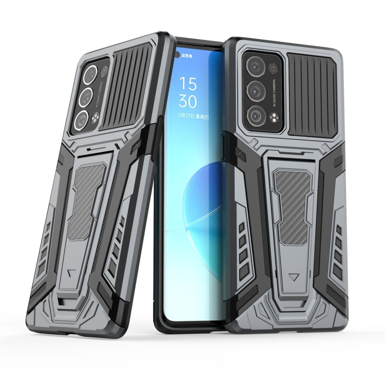 For OPPO Reno6 Pro+ 5G War Chariot Series Armor All-inclusive Shockproof PC + TPU Protective Case with Invisible Holder