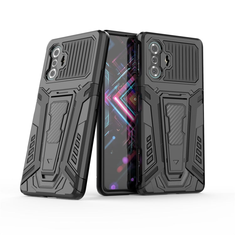 For Xiaomi Redmi K40 Gaming War Chariot Series Armor All-inclusive Shockproof PC + TPU Protective Case with Invisible Holder