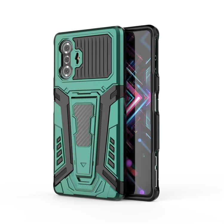 For Xiaomi Redmi K40 Gaming War Chariot Series Armor All-inclusive Shockproof PC + TPU Protective Case with Invisible Holder