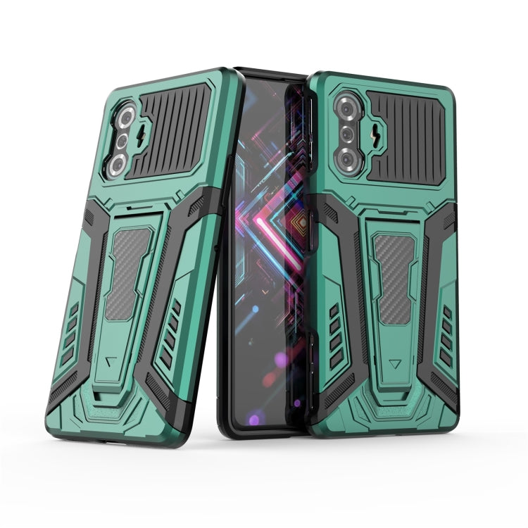 For Xiaomi Redmi K40 Gaming War Chariot Series Armor All-inclusive Shockproof PC + TPU Protective Case with Invisible Holder