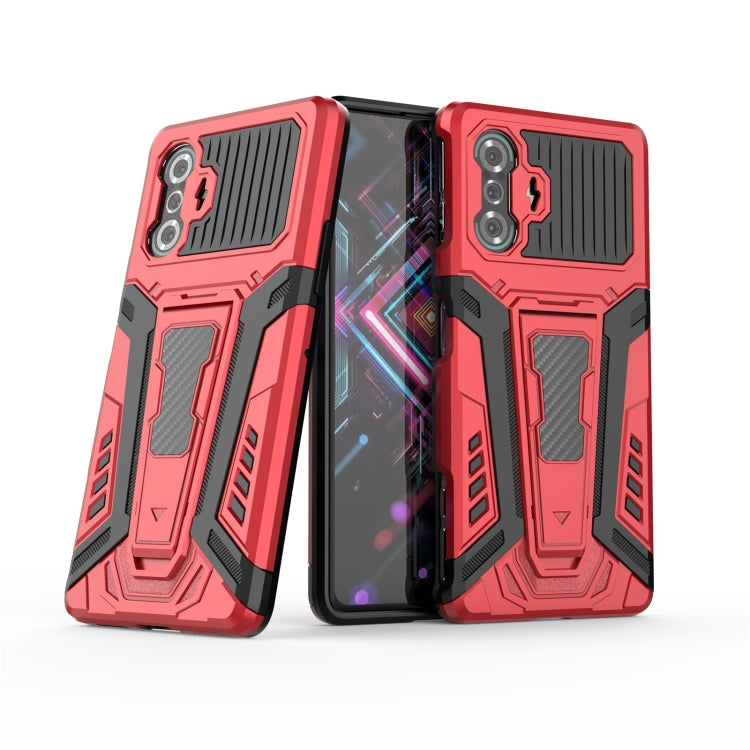 For Xiaomi Redmi K40 Gaming War Chariot Series Armor All-inclusive Shockproof PC + TPU Protective Case with Invisible Holder