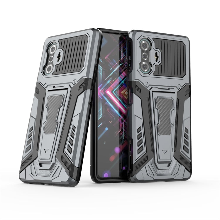 For Xiaomi Redmi K40 Gaming War Chariot Series Armor All-inclusive Shockproof PC + TPU Protective Case with Invisible Holder