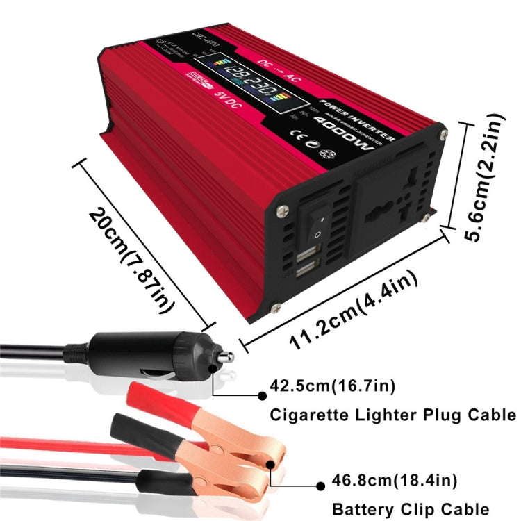 Zhizun Modified Sinewave 12V to 220V 4000W Car Power Inverter