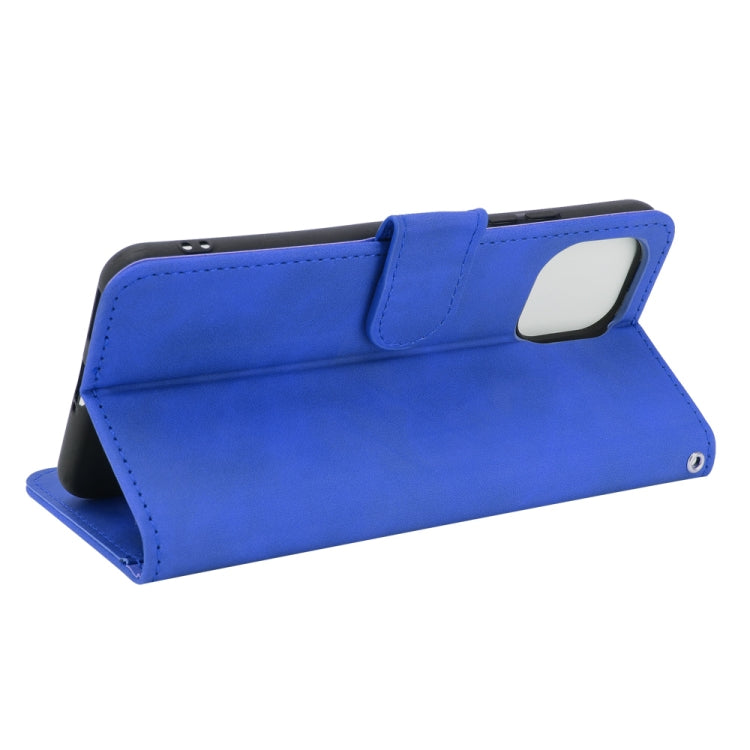 For Xiaomi Mi 11 Lite Solid Color Skin Feel Magnetic Buckle Horizontal Flip Calf Texture PU Leather Case with Holder & Card Slots & Wallet