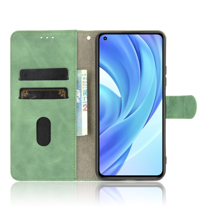 For Xiaomi Mi 11 Lite Solid Color Skin Feel Magnetic Buckle Horizontal Flip Calf Texture PU Leather Case with Holder & Card Slots & Wallet