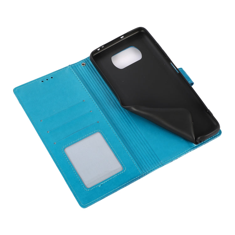 For Xiaomi POCO X3 NFC / X3 Pro / X3 Skin Feel Embossed Sunflower Horizontal Flip Leather Case with Holder & Card Slots & Wallet & Lanyard