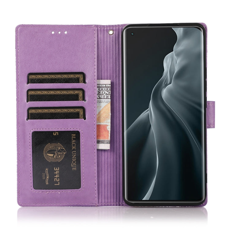 For Xiaomi Mi 11 Skin Feel Embossed Sunflower Horizontal Flip Leather Case with Holder & Card Slots & Wallet & Lanyard