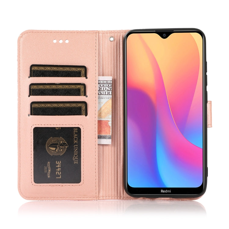 For Xiaomi Redmi 8A Skin Feel Embossed Sunflower Horizontal Flip Leather Case with Holder & Card Slots & Wallet & Lanyard