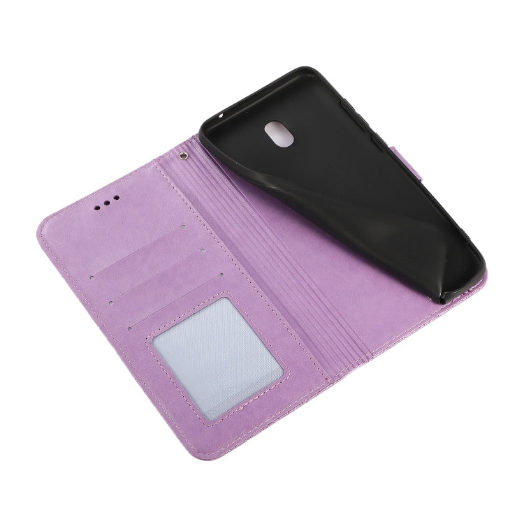 For Xiaomi Redmi 8A Skin Feel Embossed Sunflower Horizontal Flip Leather Case with Holder & Card Slots & Wallet & Lanyard