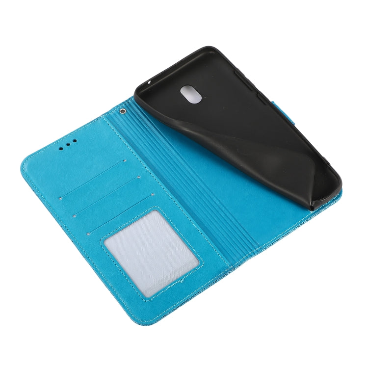 For Xiaomi Redmi 8A Skin Feel Embossed Sunflower Horizontal Flip Leather Case with Holder & Card Slots & Wallet & Lanyard