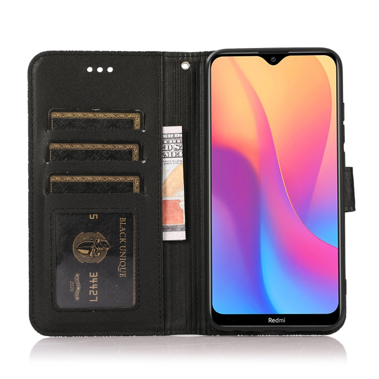 For Xiaomi Redmi 8A Skin Feel Embossed Sunflower Horizontal Flip Leather Case with Holder & Card Slots & Wallet & Lanyard
