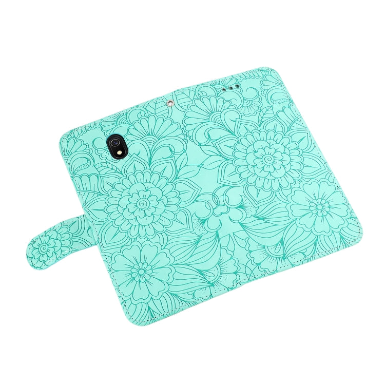 For Xiaomi Redmi 8A Skin Feel Embossed Sunflower Horizontal Flip Leather Case with Holder & Card Slots & Wallet & Lanyard