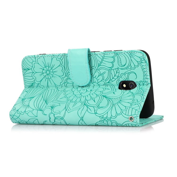 For Xiaomi Redmi 8A Skin Feel Embossed Sunflower Horizontal Flip Leather Case with Holder & Card Slots & Wallet & Lanyard