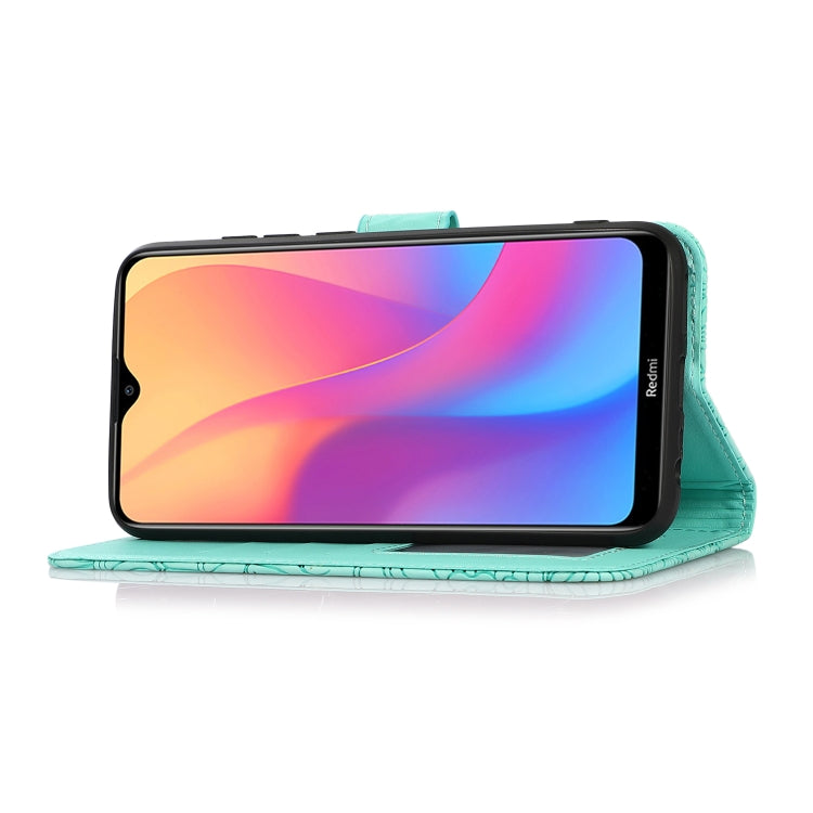 For Xiaomi Redmi 8A Skin Feel Embossed Sunflower Horizontal Flip Leather Case with Holder & Card Slots & Wallet & Lanyard