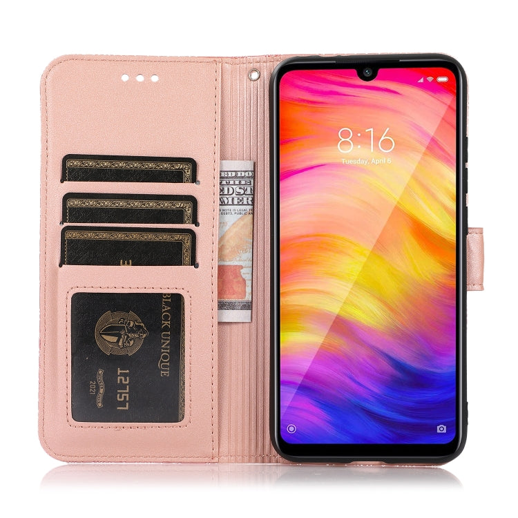 For Xiaomi Redmi Note 7 Skin Feel Embossed Sunflower Horizontal Flip Leather Case with Holder & Card Slots & Wallet & Lanyard